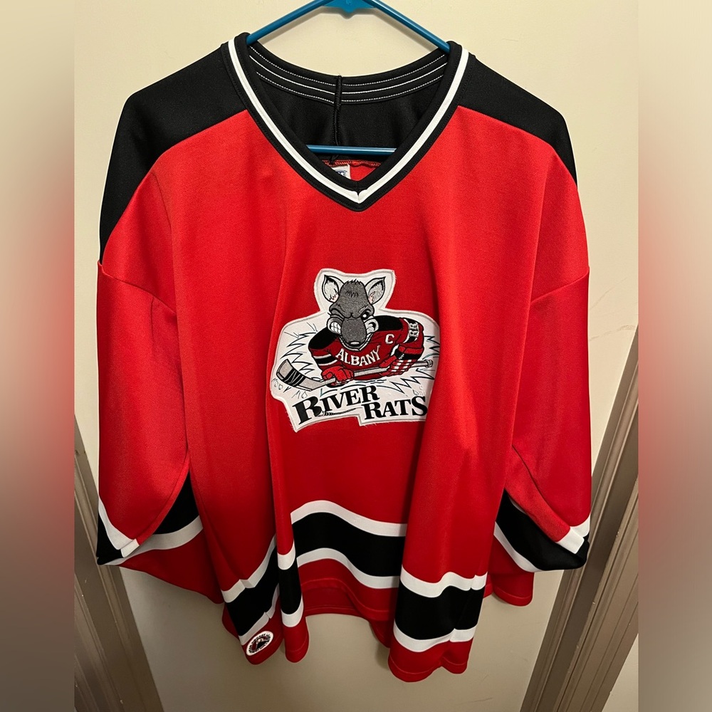 90’s Vintage Albany River Rats hockey CCM jersey size XL